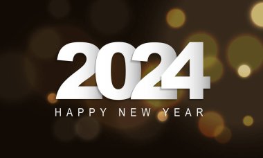2024 Happy New Year Background Design. Greeting Card, Banner, Poster. Vector Illustration.