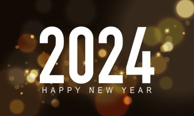 2024 Happy New Year Background Design. Greeting Card, Banner, Poster. Vector Illustration.