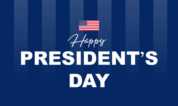 Дизайн фона для Дня Президента. Знамя, плакат, поздравительная открытка. Векторная миграция.