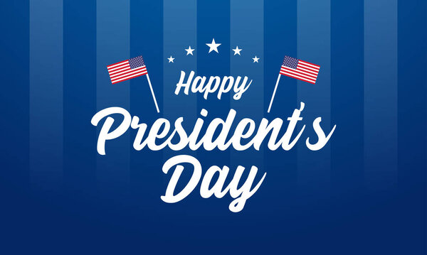 Дизайн фона для Дня Президента. Знамя, плакат, поздравительная открытка. Векторная миграция.