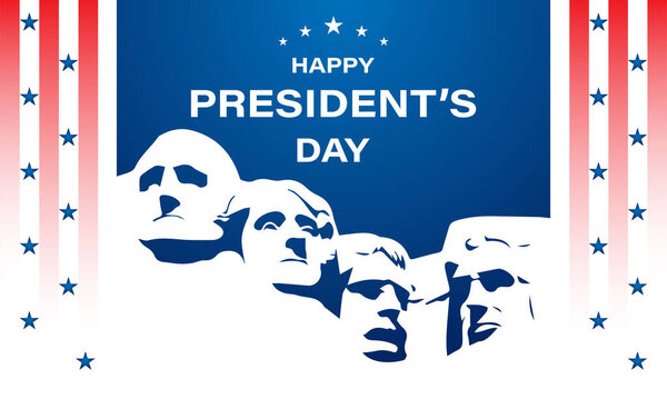 Дизайн фона для Дня Президента. Знамя, плакат, поздравительная открытка. Векторная миграция.