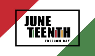 Haziran Özgürlük Günü Arkaplan Tasarımı. Banner, Poster, Tebrik Kartı. Vektör İllüstrasyonu.