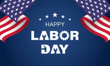 İşçi Bayramı Arkaplan Tasarımı. Tebrik kartı, Banner, Poster. Vektör İllüstrasyonu.