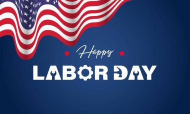 Happy Labor Day Background Design. Greeting Card, Banner, Poster. Vector Illustration. clipart