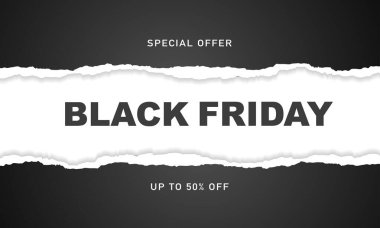 Kara Cuma Tasarımı. Tebrik kartı, Banner, Poster. Vektör İllüstrasyonu.