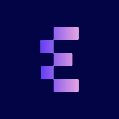 E harfi logo tasarım şablonu elementleri. vektör illüstrasyonu