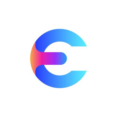 E harfi logo tasarım şablonu elementleri. vektör illüstrasyonu
