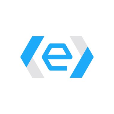 E harfi logo tasarım şablonu elementleri. vektör illüstrasyonu