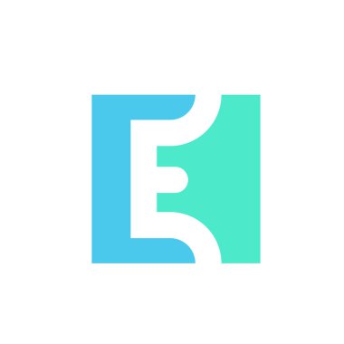 E harfi logo tasarım şablonu elementleri. vektör illüstrasyonu