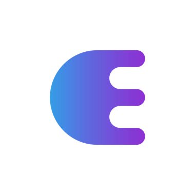 E harfi logo tasarım elemanı şablonu. vektör illüstrasyonu