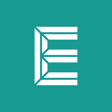 E harfi logo tasarım şablonu elementleri. vektör illüstrasyonu