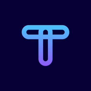 T harfi logo tasarım şablonu elementleri. vektör illüstrasyonu