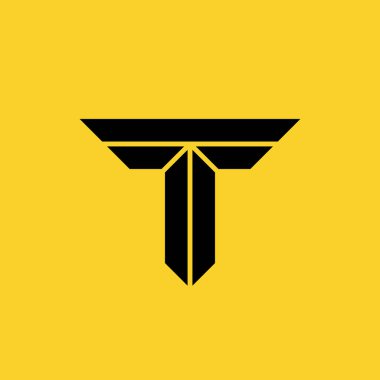 T harfi logo tasarım şablonu elementleri. vektör illüstrasyonu
