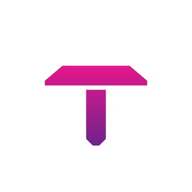 T harfi logo tasarım şablonu elementleri. vektör illüstrasyonu