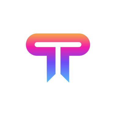 T harfi logo tasarım şablonu elementleri. vektör illüstrasyonu