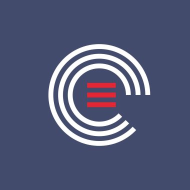 E harfi logo tasarım şablonu elementleri. vektör illüstrasyonu