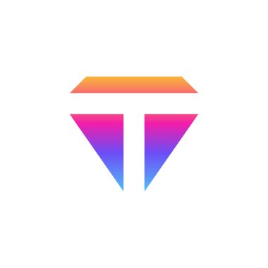 T harfi logo tasarım şablonu elementleri. vektör illüstrasyonu 