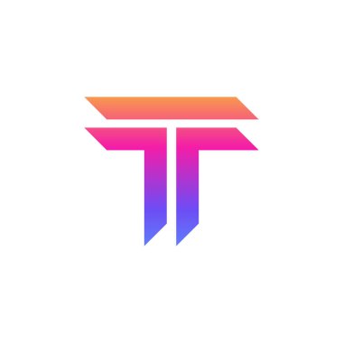 T harfi logo tasarım şablonu elementleri. vektör illüstrasyonu