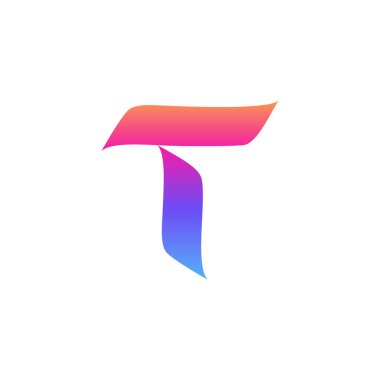 T harfi logo tasarım şablonu elementleri. vektör illüstrasyonu