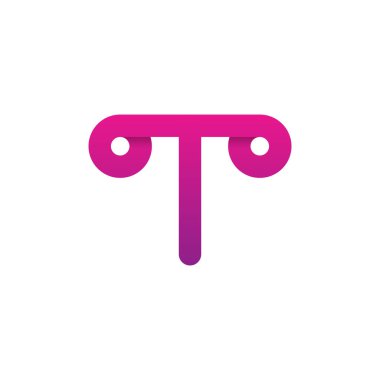 T harfi logo tasarım şablonu elementleri. vektör illüstrasyonu