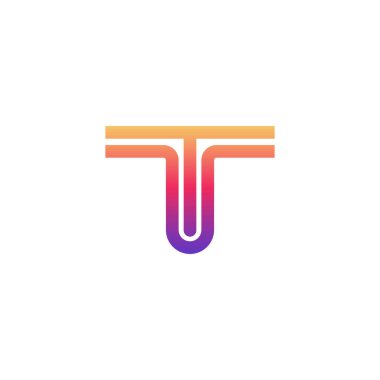 T harfi logo tasarım şablonu elementleri. vektör illüstrasyonu