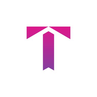 T harfi logo tasarım şablonu elementleri. vektör illüstrasyonu
