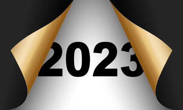 Ευτυχισμένο Νέο Έτος 2024 Πρότυπο Σχεδιασμού Ευχετήριων Καρτών Χειμερινών Διακοπών — Διανυσματικό Αρχείο