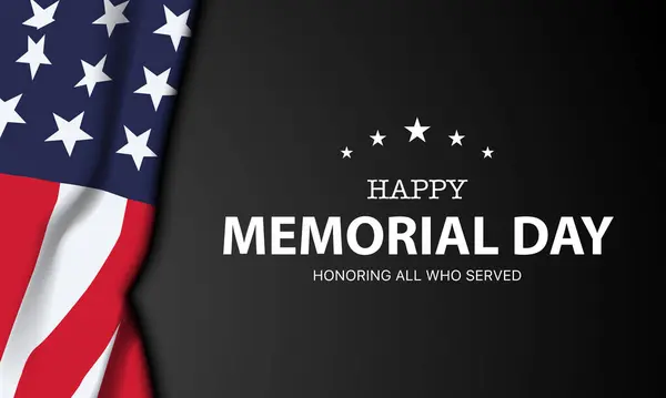 Memorial Day Ehren Aller Die Mit Der Flagge Der Usa — Stockvektor