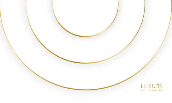 Білий Розкішний Абстрактний Фон Золотими Лініями Тінями Преміум Векторні Ілюстрації — стоковий вектор