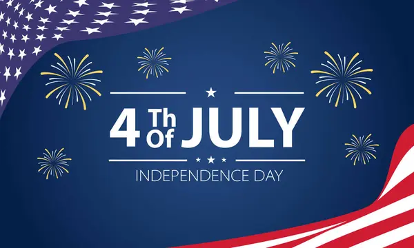 Χαρούμενη Ημέρα Ανεξαρτησίας Εθνική Εορτή 4Ης Ιουλίου Εικονογράφηση Διάνυσμα Φόντο — Διανυσματικό Αρχείο