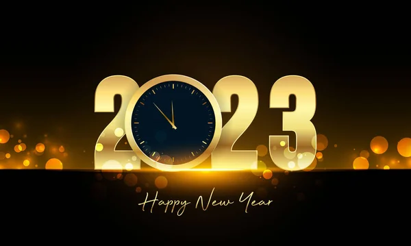 2023 Happy New Year Background Design Greeting Card Banner Poster — Stock Vector