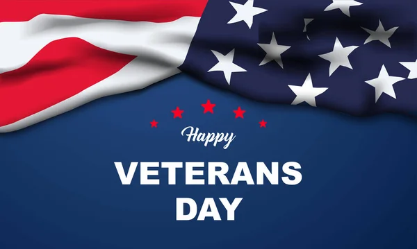 Veterans Day Background Design Greeting Card Banner Poster Vector Illustration — Stock Vector