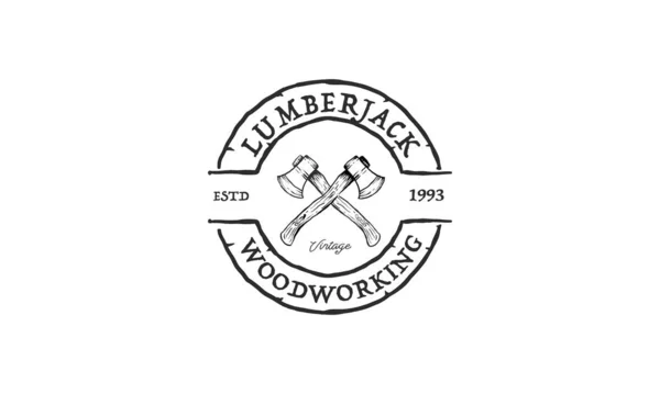 Lumberjack 그래픽 디자인 템플릿 일러스트레이션 — 스톡 벡터