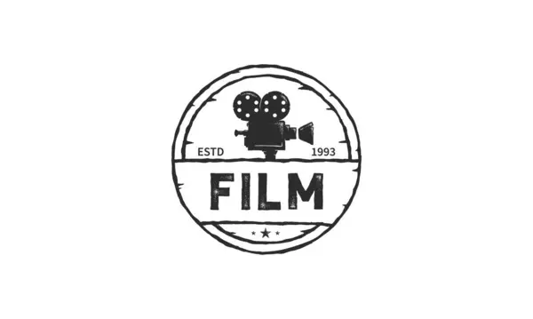 Película Vintage Cine Cámara Película Retro Grunge Video Cinta Vieja — Vector de stock