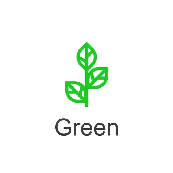 Green House Logo Design Vector Template Vector Illustration — Stock Vector