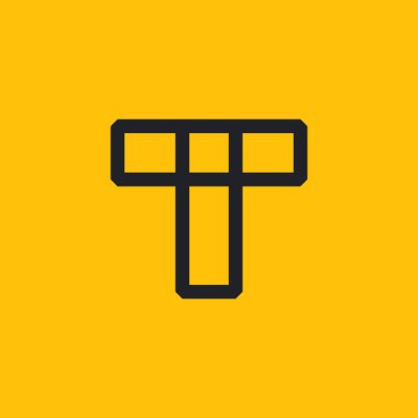 T harfi logo tasarım şablonu elementleri. vektör illüstrasyonu