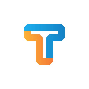 T harfi logo tasarım şablonu elementleri. vektör illüstrasyonu