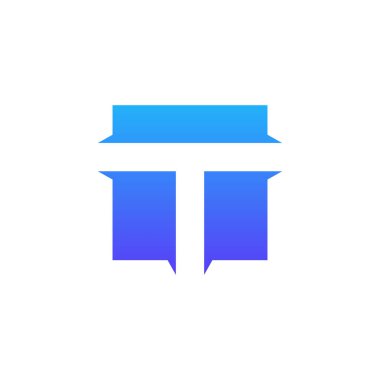 T harfi logo tasarım şablonu elementleri. vektör illüstrasyonu