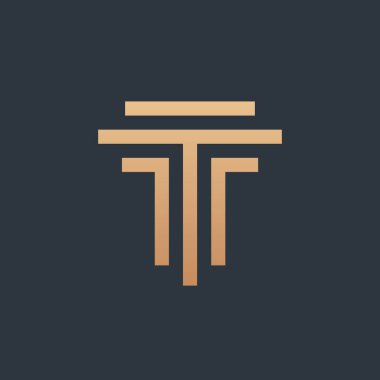 T harfi logo tasarım şablonu elementleri. vektör illüstrasyonu