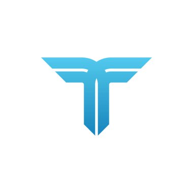 T harfi logo tasarım şablonu elementleri. vektör illüstrasyonu