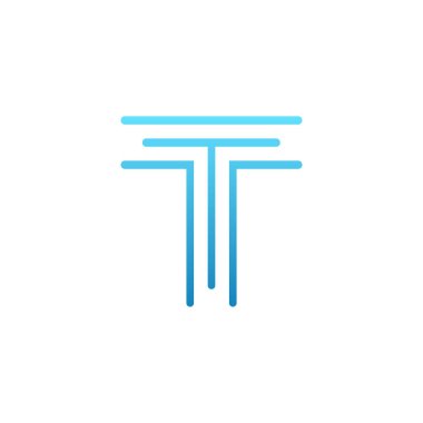 T harfi logo tasarım şablonu elementleri. vektör illüstrasyonu