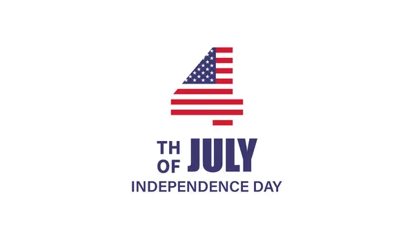 Temmuz Bağımsızlık Günü Vektör Illüstrasyonu — Stok Vektör