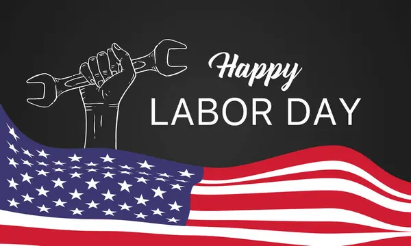 Doğum günün kutlu olsun. İngiliz anahtarını tut. vektör illüstrasyonu