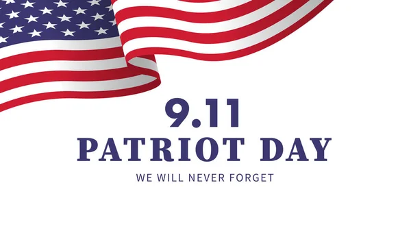 ABD Vatanseverlik Günü 9.11 vektör posterini asla unutmayın - vektör Illustratio