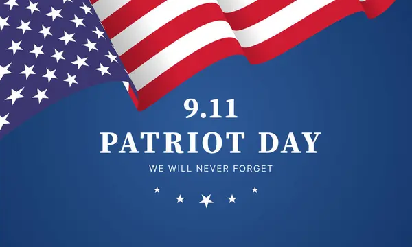 Patriot Day Usa Oubliez Jamais Affiche Design Design Illustration — Image vectorielle