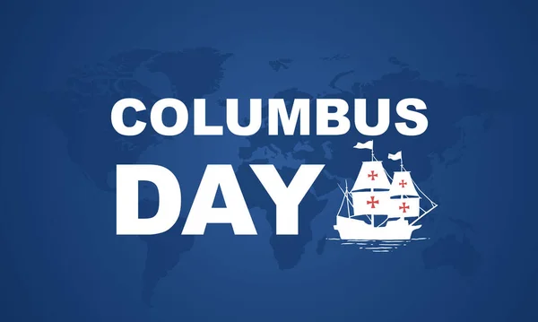 Columbus Day Üdvözlőlap Vagy Háttérszínt Vektoros Illusztráció — Stock Vector