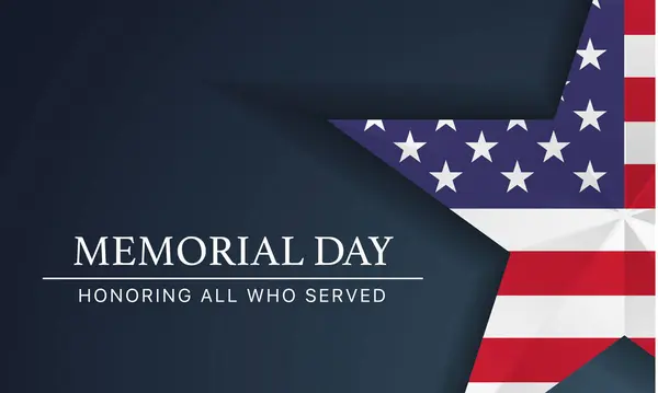 Memorial Day Usa Met Ster Nationale Vlag Kleuren Amerikaanse Vlag — Stockvector