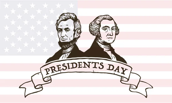 Glücklicher Tag Des Präsidenten Den Vereinigten Staaten Washingtons Geburtstag Bundesfeiertag — Stockvektor