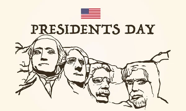 Glücklicher Tag Des Präsidenten Den Vereinigten Staaten Washingtons Geburtstag Bundesfeiertag — Stockvektor