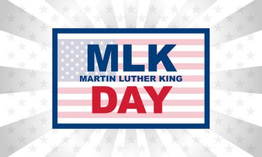 Martin Luther King Jr. Day. MLK. Third Monday in January. Holiday concept. Template for background, banner, card, poster with text inscription. Vector EPS10 illustration